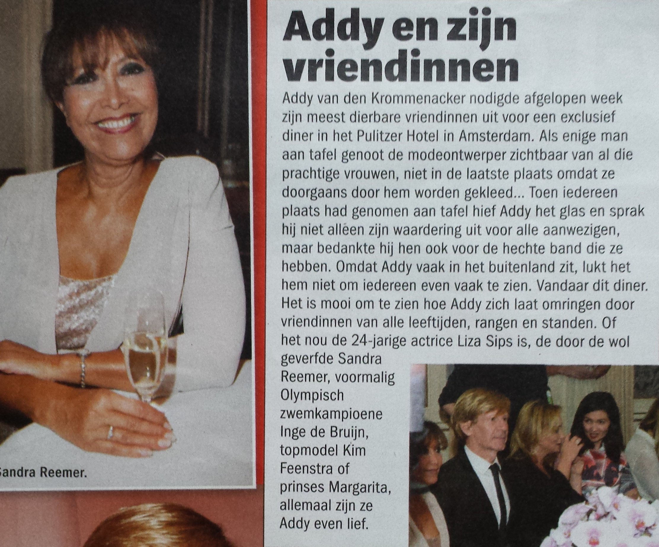 Sandra Reemer & Addy vd Krommenacker parfum diner 2